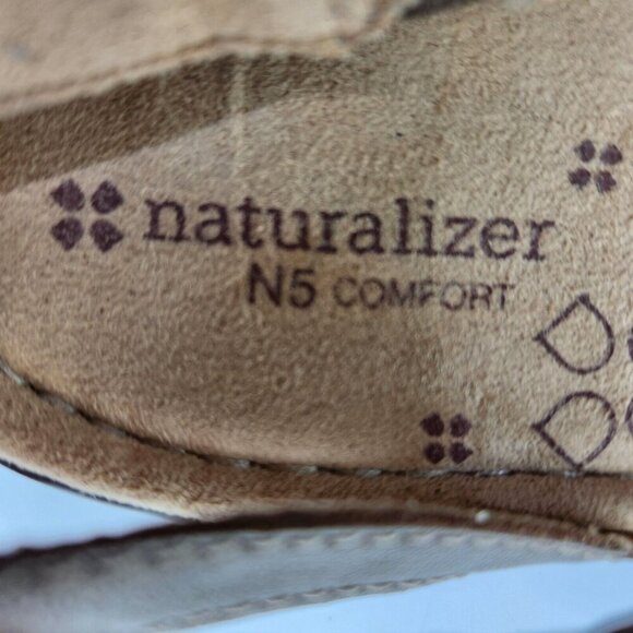 Naturalizer Jamboree N5 Comfort Womens Leather Sandals Gladiator Flats Size 10 - Picture 3 of 11